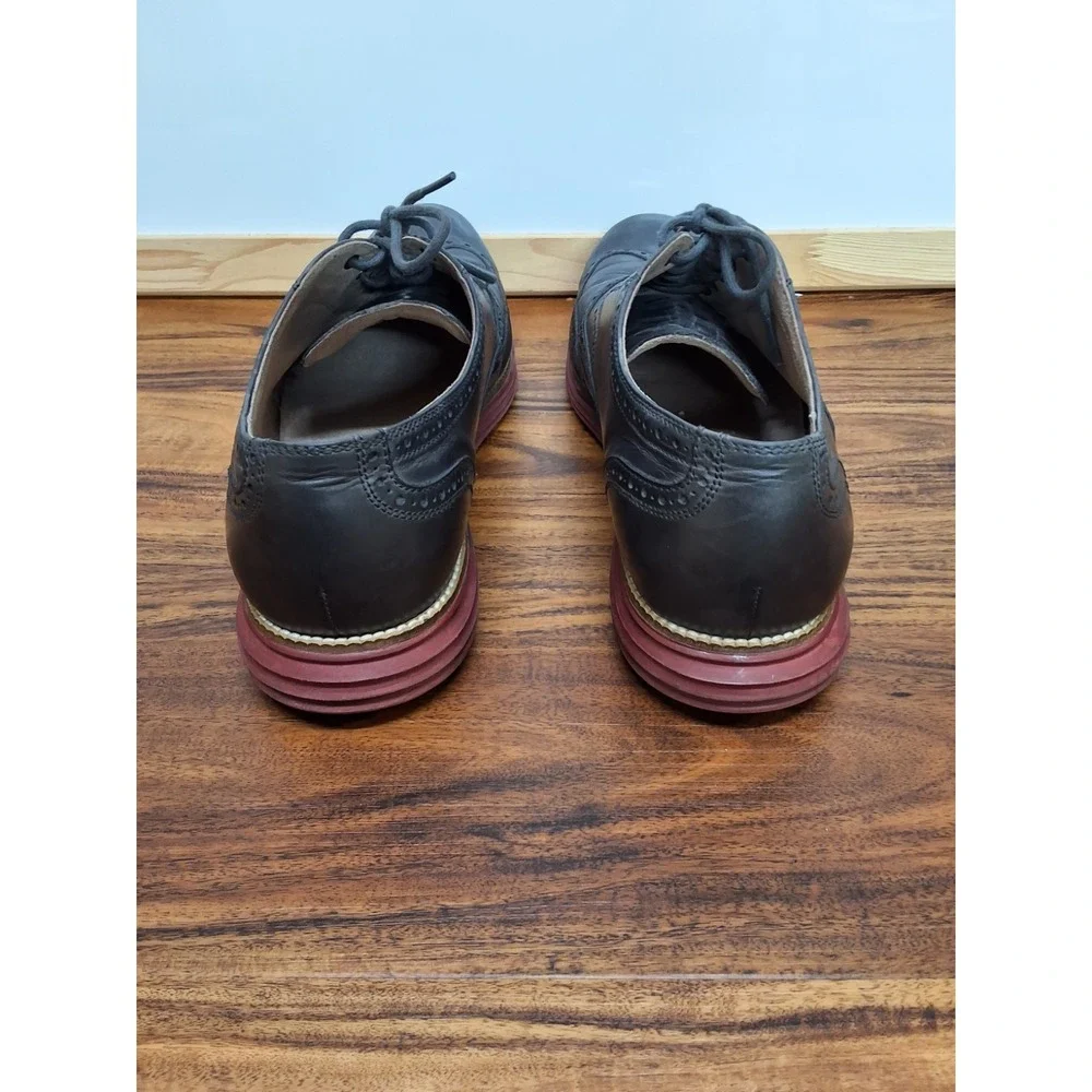 Cole Haan Grand Os Original Wingtip Oxford Shoes Sz 13 Charcoal Gray